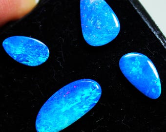 4 BOULDER OPAL DOUBLETS – Queensland Australia – Wholesale Parcel - New Old Stock – Natural & Untreated - Made in Australia and Maine