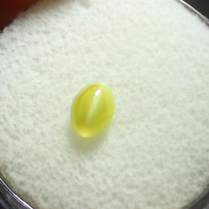 CATS-EYE CHRSOBERYL – 6 x 4.2 mm Oval – Sri Lanka (Ceylon) pre-1980 – Natural & Untreated – Translucent – Fine Quality - Made in Maine