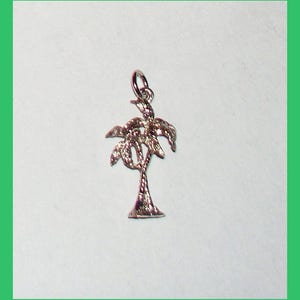 VINTAGE – CLASSIC CHARM Bracelet Palm Trees Charm – Sterling Silver