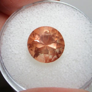 NATURAL OREGON SUNSTONE – 11 x 8millimeter Facetted Oval – Peachy-Pink Color - Vintage - New Old Stock – Made Between Massachusetts & Maine