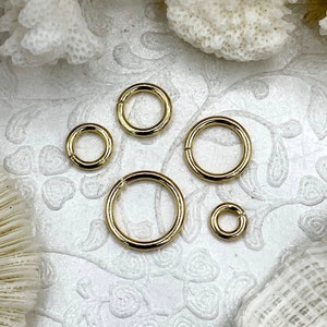 Biegeringe vergoldet, 4mm, 6mm, 8mm, 10mm oder 12mm, PK von 10, Messing, Dicke, offene Ring, schwer 15 GA (1,8 mm) robuste Biegeringe, schnelle Lieferung