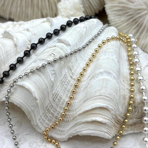 Kugelkette aus Messing Hohe Qualität, 2 Größen 2,3 mm oder 4 mm, 5 Oberflächen, 2 Stecker pro 2 Füße, Kette durch den Fuß verkauft, Fast Ship