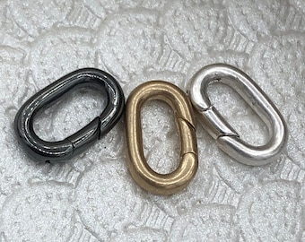 Spring Gate Clasp Brass ,Gate Clasp, Push Clasp, Spring Gate Oval. Spring Clasp, Spring Gate Pendant. Necklace Building Extender Fast Ship