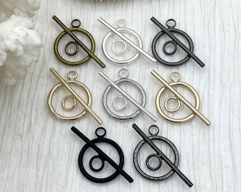 Brass Toggle 20mm, OT Clasp,  Jewelry Clasps, Connectors ,Brass Clasp, Findings, Clasp, 8 colors plated Fast Shipping