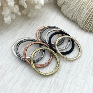 Medium Round Hoop Ring Circle Pendant or Earrings Artisan Ring, Medium Hoop, Closed Ring Connector 33mm x 2.5, 10 colors Fast Shipping