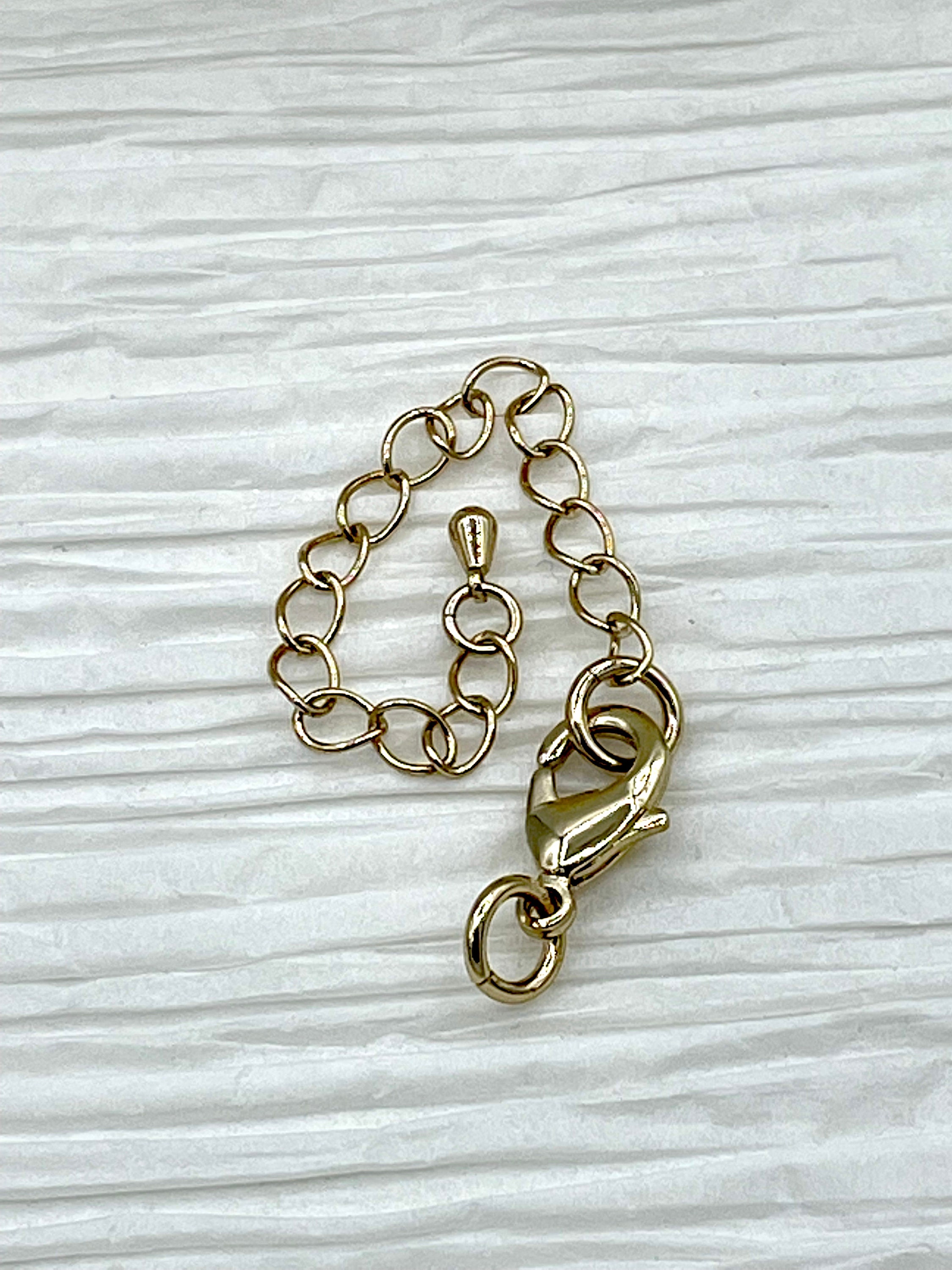 Brass Lobster Clasp With Extender Chain Lobster Clasp With Etsy