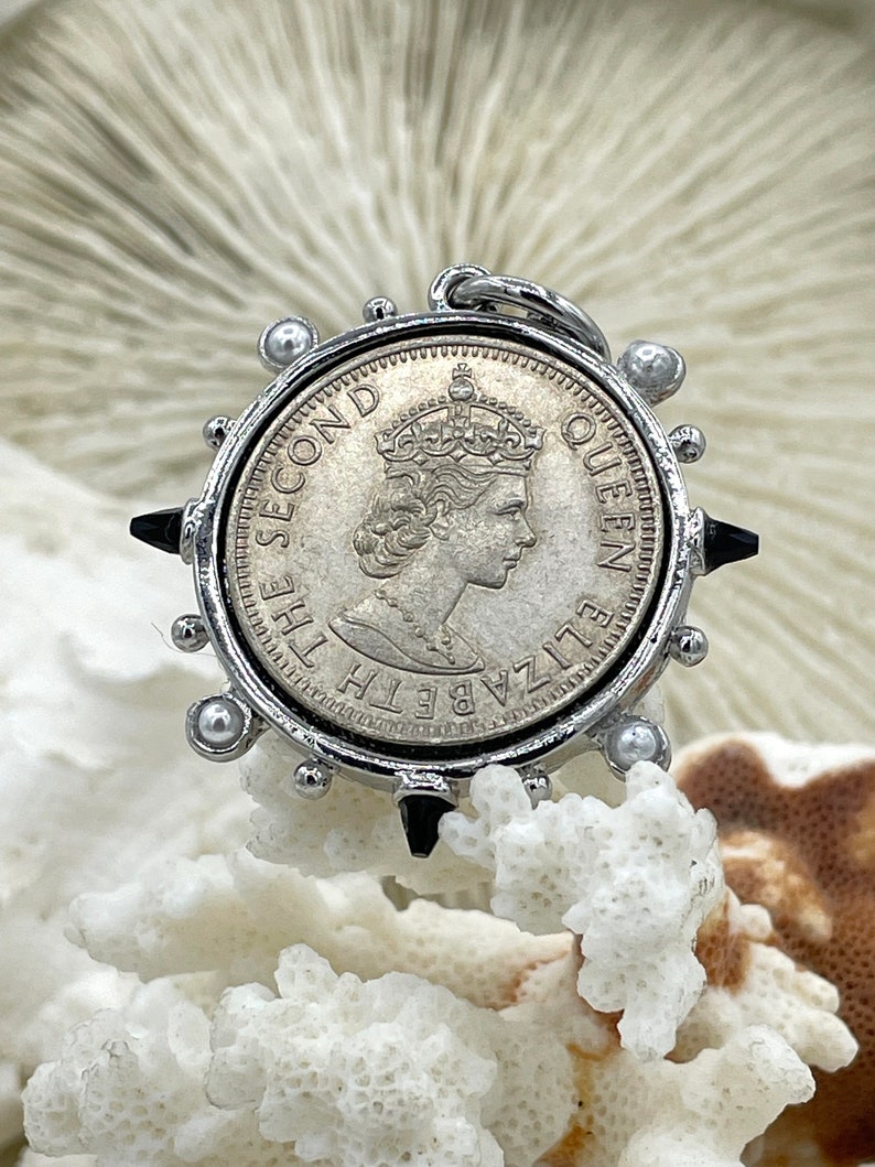 Queen Elizabeth II Coin Pendant Royal Coin Pendant Queen Etsy