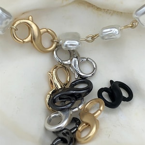 18mm Double Opening Infinity Figure 8 clasp for Easy Connectors, Spring Hook Lobster Clasp, Jewelry Clasps ,Brass Clasp,  colors Fast Ship