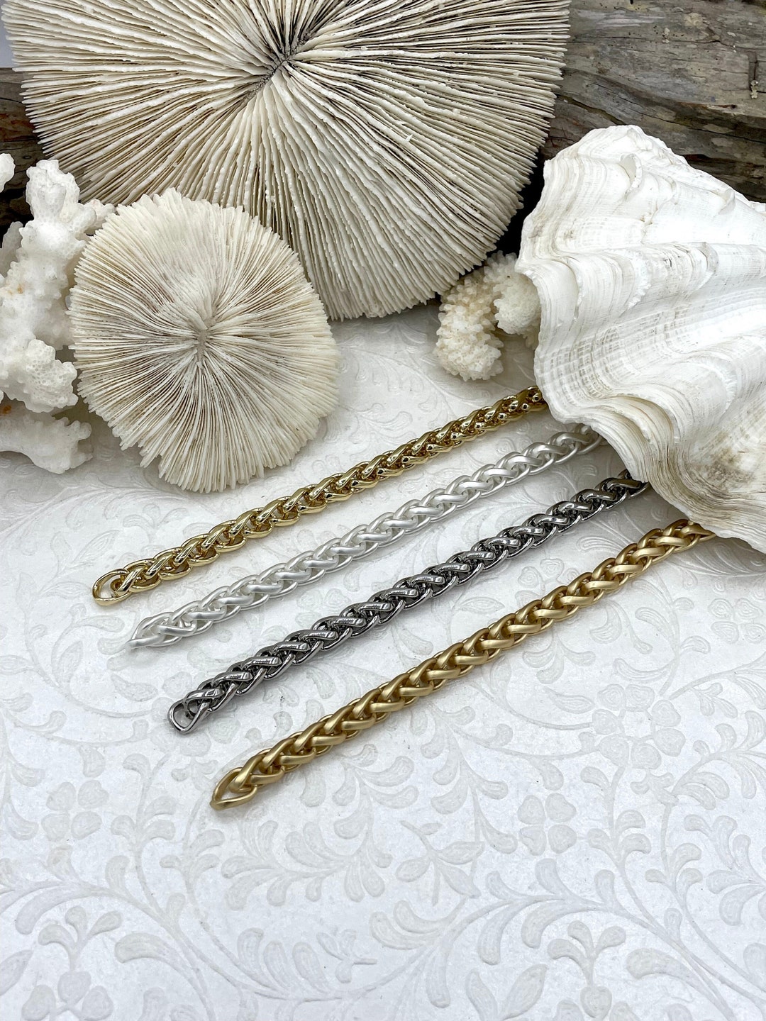 Wheat Chain, Rope Chain 8mm , Braided Wheat Chain, Chunky Rope Chain
