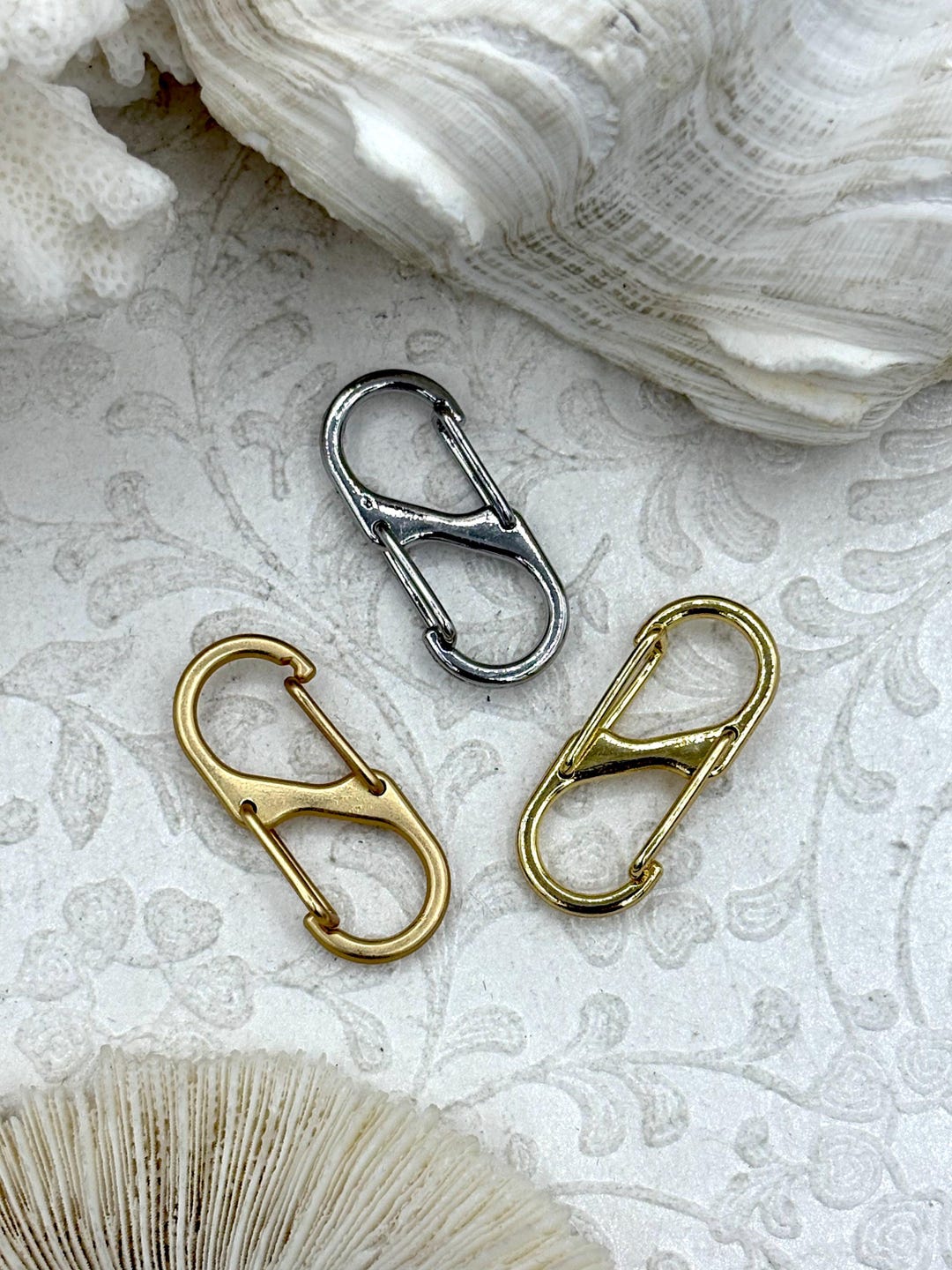 【OPEN YY】SNAP HOOK KEYRING NECKLACE, BEIGE OPEN YY