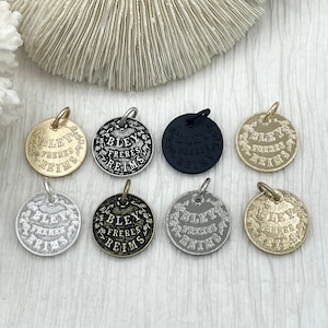 Champagne Coin Pendant, Bley Frères, Champagne Token Reproduction 28mm, French Coin Pendant, Champagne Medallion 8 Finishes. Fast Ship image 1