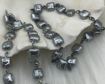 Orecchini Clip On Vintage – Goccia Nera Finto Onice E Cristallo, Argento Anticato