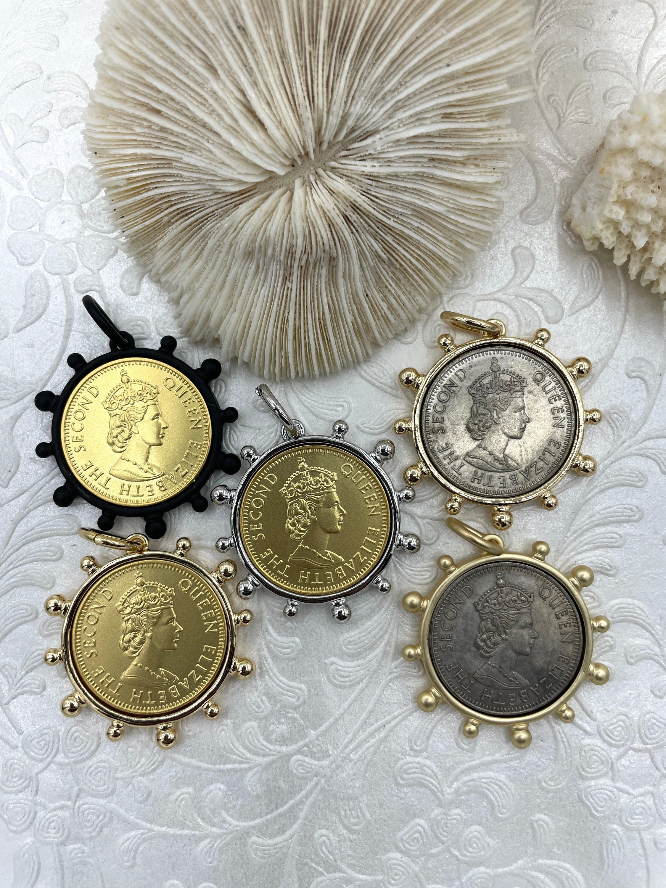 Gold Tribal Coin Belt Belly Dance Coin Belt With Coin Fringe Queen  Elizabeth II Coins 