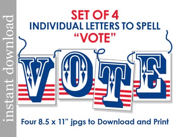 vote printable vote sign election day vote download etsy
