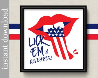 vote printable vote sign election day vote download etsy