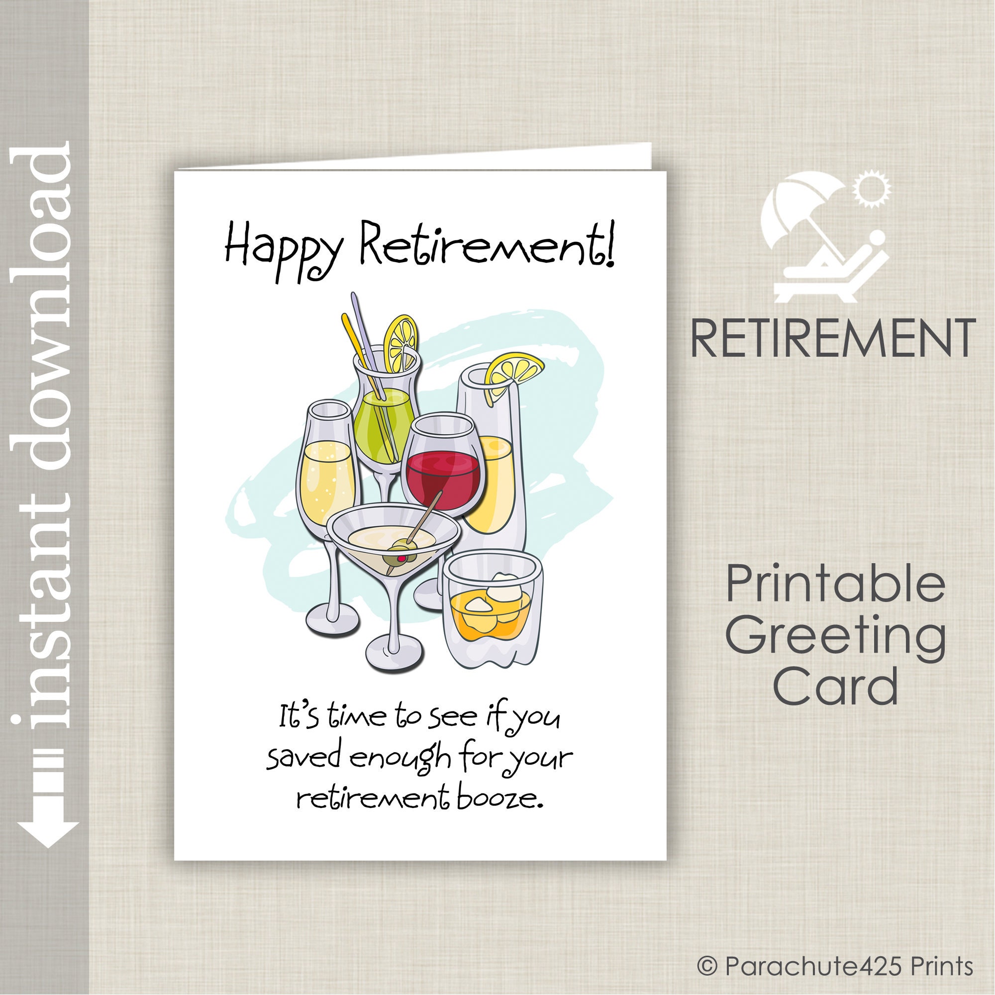 Printable Funny Retirement Card for Co Worker or Friend - Etsy printable-funny-retirement-card-for-co-worker-or-friend-etsy