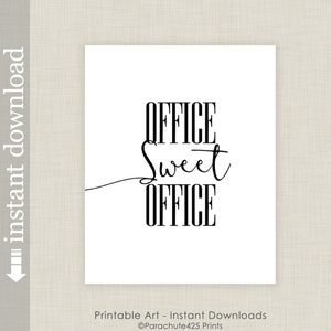 Office Sweet Office, printable office decor wall art for boss or co worker gift image 2