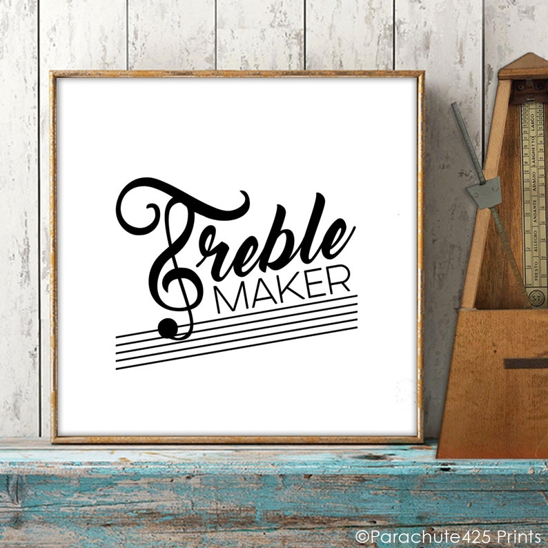 Music Wall Art Decor, Treble Maker Printable Music Gift for Musician or Music Teacher image 5