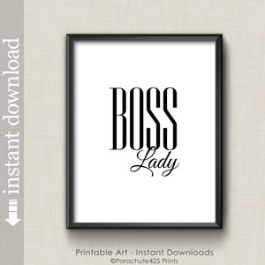 Boss Lady Printable Wall Art for Female Boss Gift or Office Art image 3