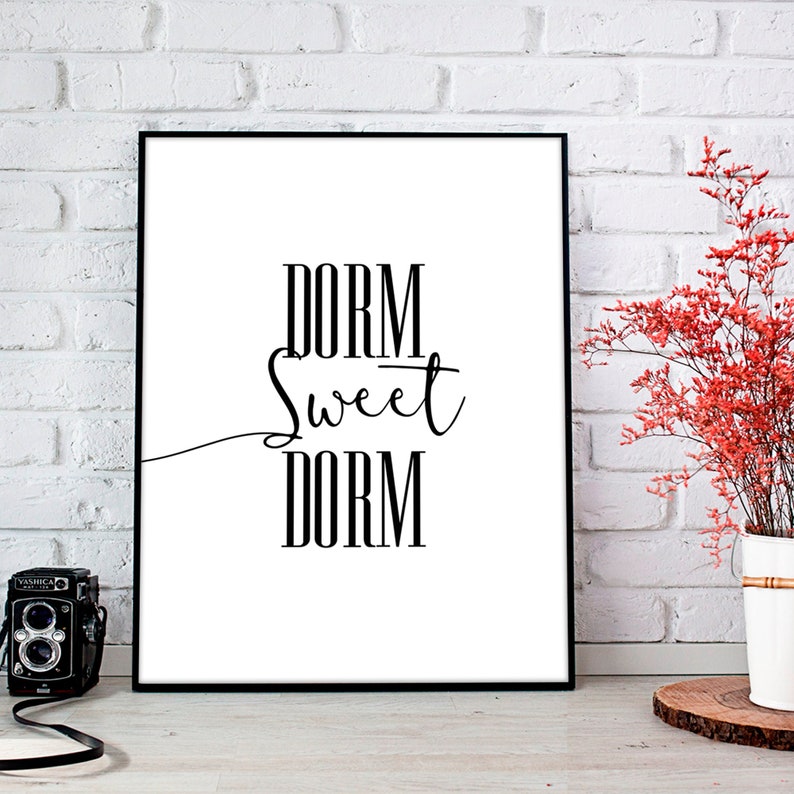Dorm Sweet Dorm Printable Dorm Door Sign for Female College | Etsy