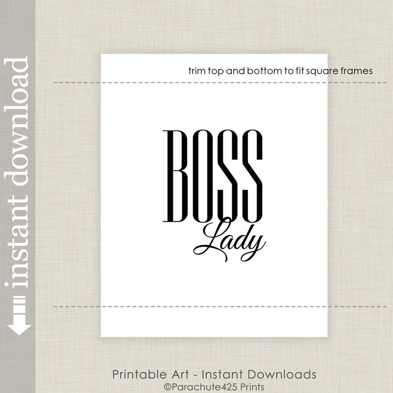 Boss Lady Printable Wall Art for Female Boss Gift or Office Art image 4