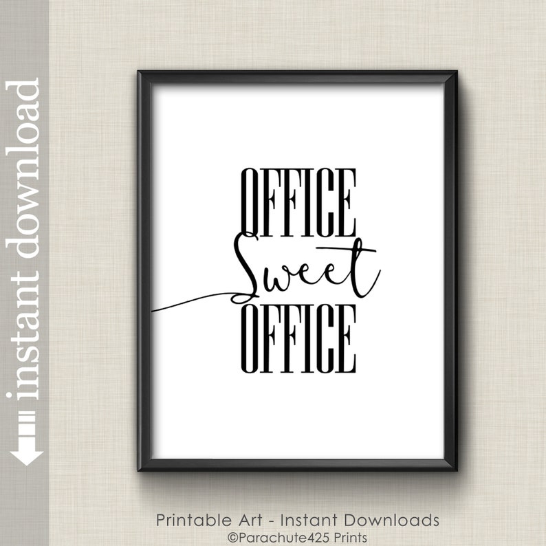 Office Sweet Office, printable office decor wall art for boss or co worker gift image 3
