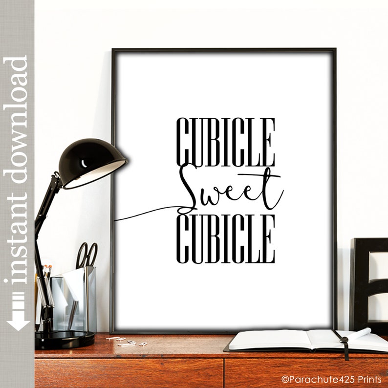 Cubicle Sweet Cubicle Printable Office Art for Cubicle Decor - Etsy