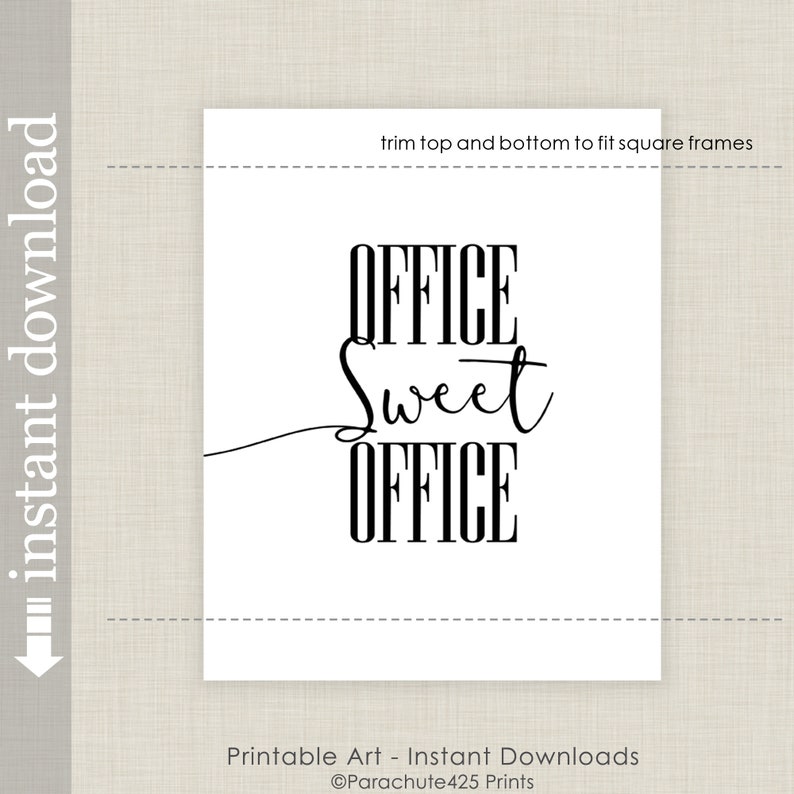 Office Sweet Office, printable office decor wall art for boss or co worker gift image 4