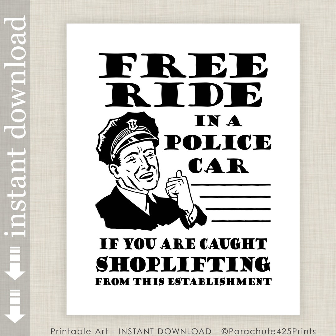 Shoplifting Sign, Shoplifting Printable, Shoplifting Download, Dorm ...