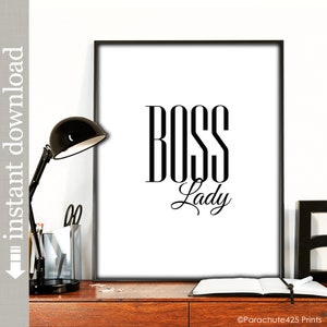 Boss Lady Printable Wall Art for Female Boss Gift or Office Art image 2