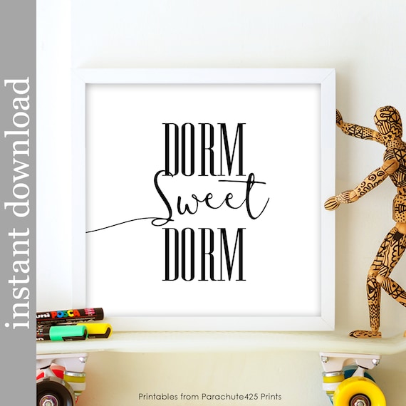 Dorm Sweet Dorm Printable Dorm Door Sign for Female College | Etsy