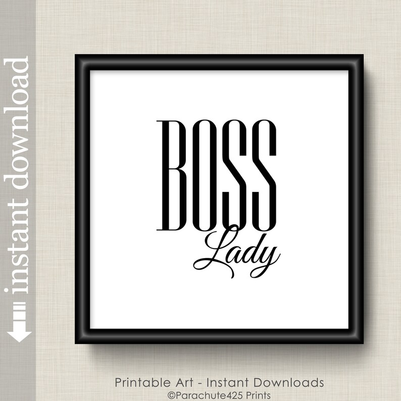 Boss Lady Printable Wall Art for Female Boss Gift or Office Art image 6
