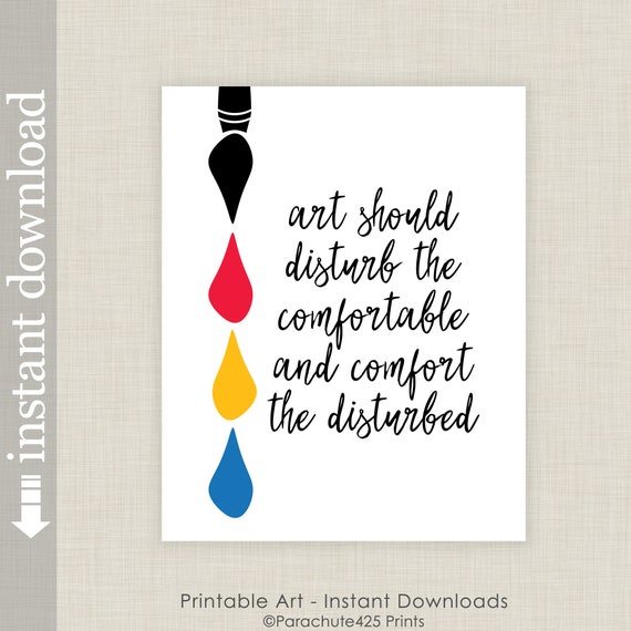 Art Quote Printable for Artist Gift or Dorm and Home Decor - Etsy