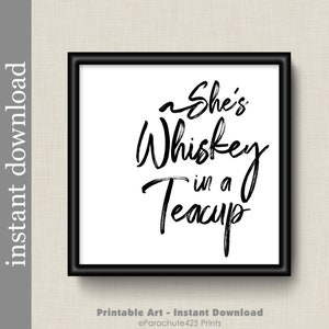 Whiskey In A Teacup afdrukbare kunst aan de muur voor interieur of cadeau afbeelding 8