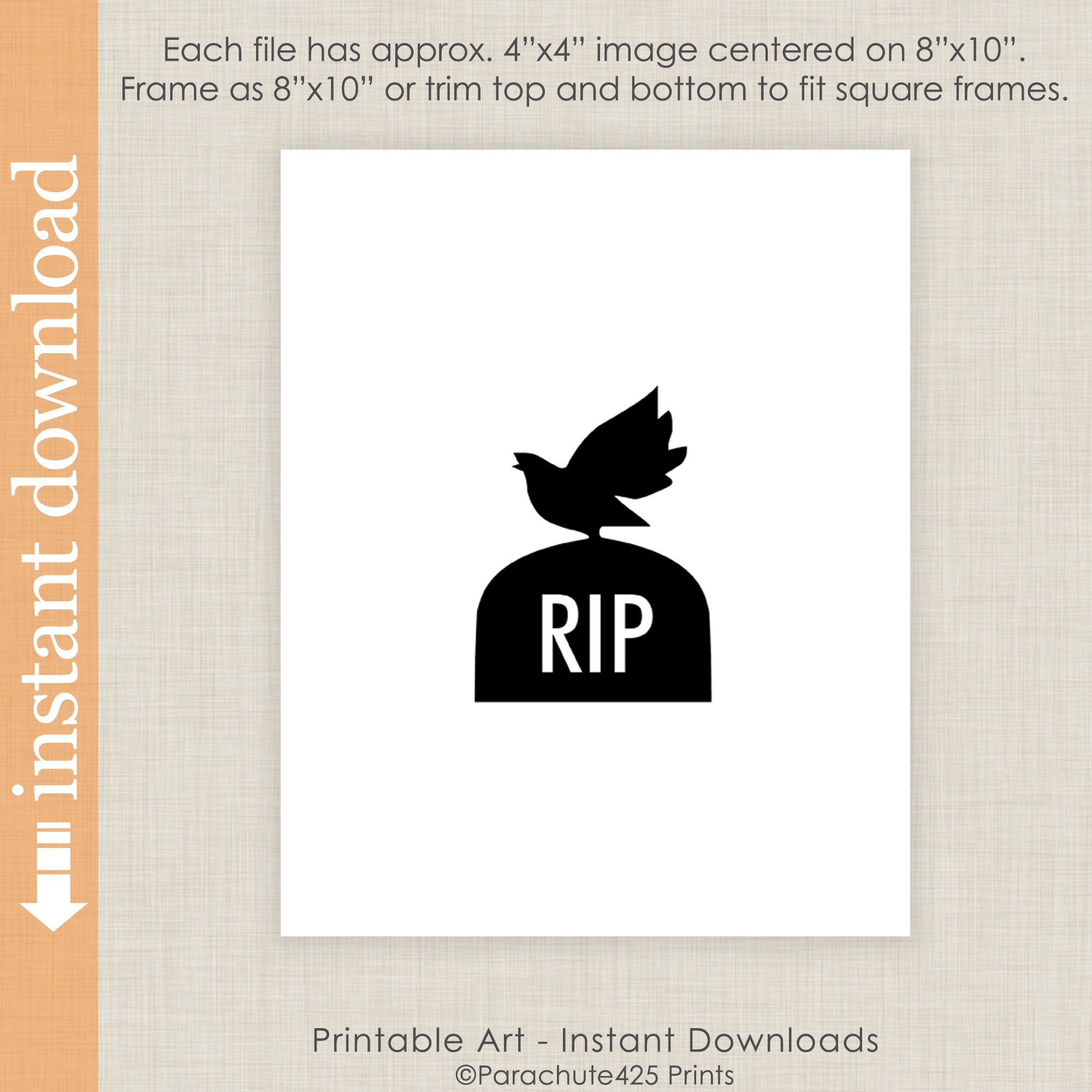 Halloween Printables Set, Instant Download Minimalist Halloween Art for ...