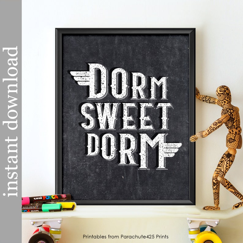 Dorm Sweet Dorm Printable Door Sign College Student Gift - Etsy