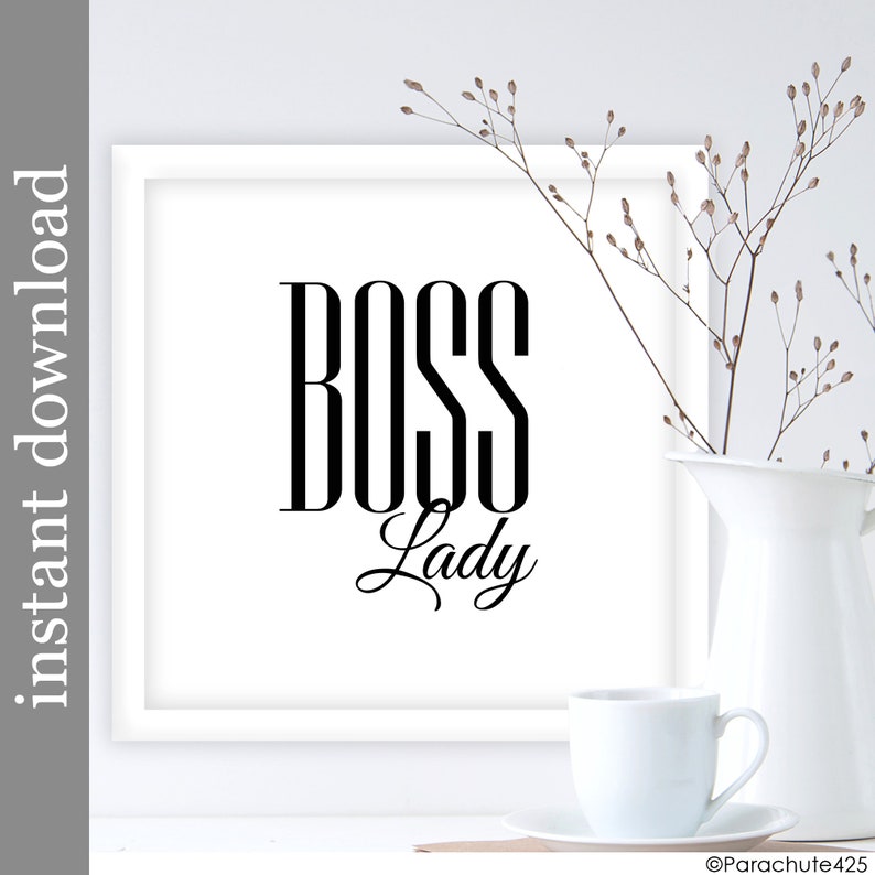Boss Lady Printable Wall Art for Female Boss Gift or Office Art image 5