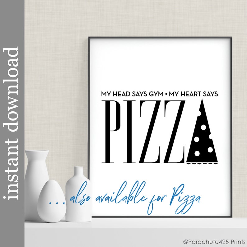 Taco Quote Printable Wall Art, Gym or Kitchen Art, Funny Food Print image 6