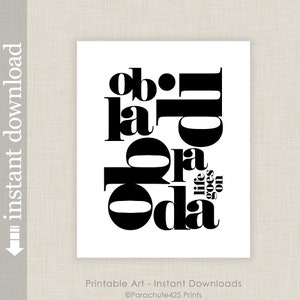 Ob La Di Ob La Da, printable typography Beatles lyric music print image 8