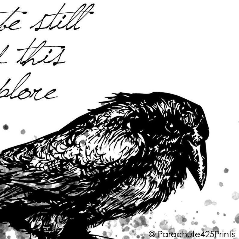The Raven Quote Printable Edgar Allan Poe Quote Wall Art for - Etsy