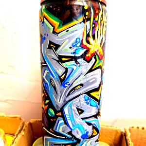 UPcycled Graffiti Spray Can Art Original by OMEGA