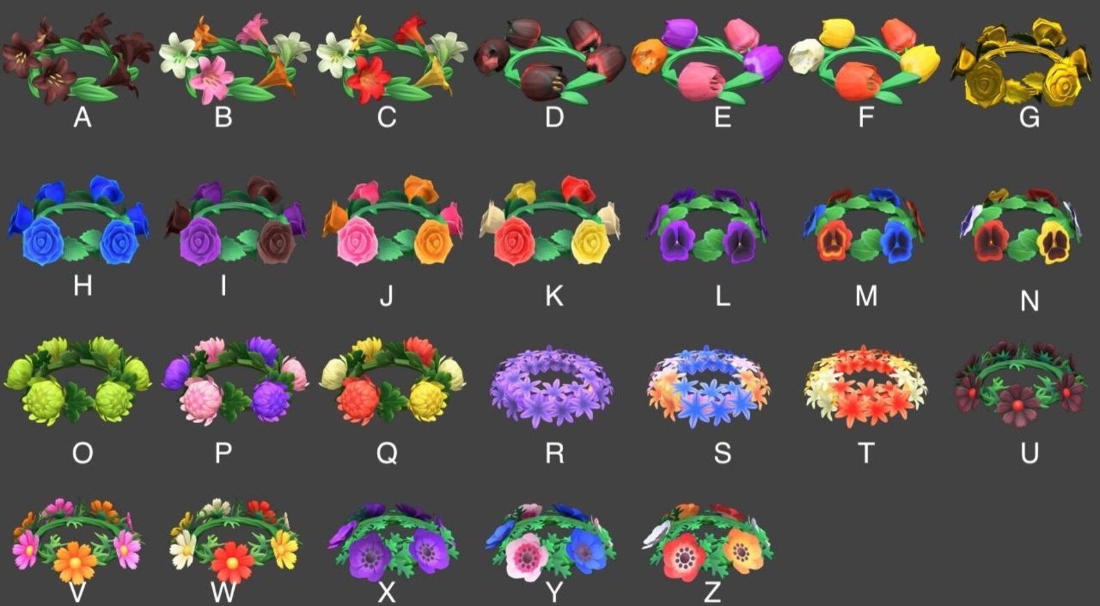 Animal Crossing 10 Flower Wreaths and/or Flower Crowns of Etsy