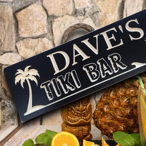 Custom Wood Tiki Bar sign, backyard bar sign, personalized home bar
