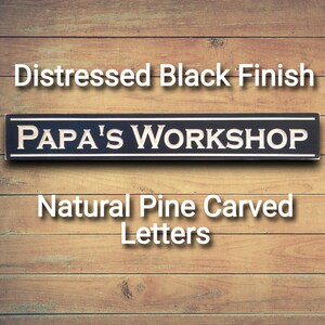Papa's Workshop, Personalized Wooden Sign, Gift for Papa, Christmas ...