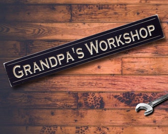 Grandpa's Workshop Sign, a custom Christmas gift for grandparents