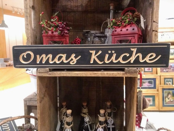 Personalized Kitchen Sign, Omas Küche, German grandmother gift, Christmas gift, Custom Grandma sign