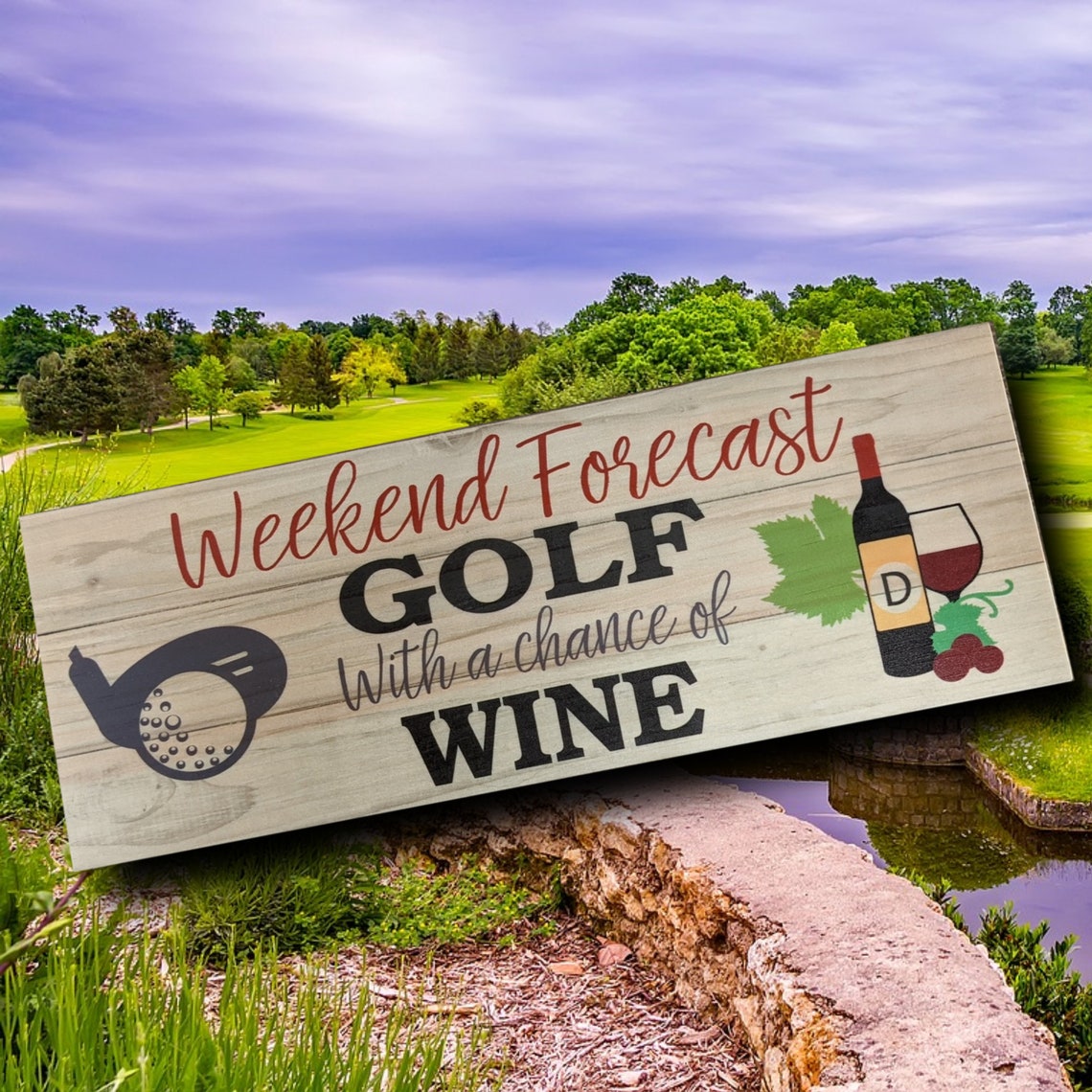 Funny Wood Signwooden golf and wine sign. Etsy