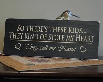 Personalized grandparents gift, There's These Kids They Kind of Stole my..., custom Christmas  gift