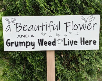 Porch decor, garden sign,A beautiful flower printed wood sign