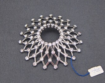 Rope Texture New Old Stock Gold Plated Metal Bun Cage Cutout Daisy